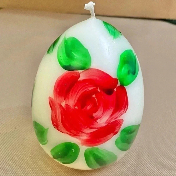 Other - Rose Floral Wax Candle Made In Italy